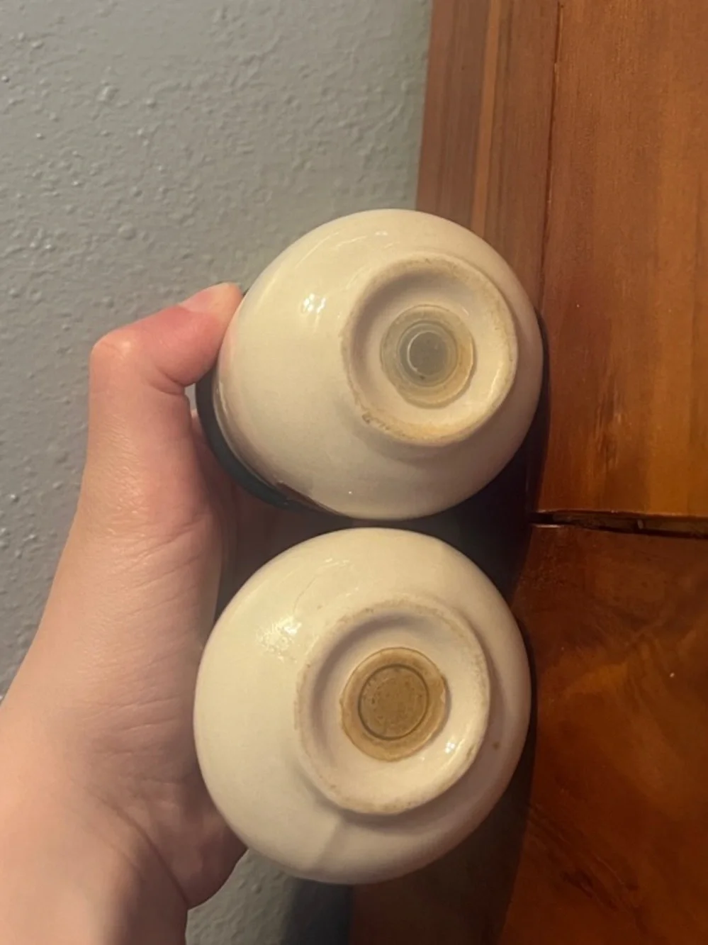 China Pearl - Ceramic Salt & Pepper Shakers, White w/ Apple Fruit Pattern